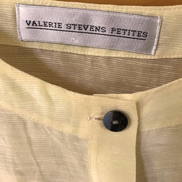 Valerie Stevens Silk Linen Lined Top Matching Jacket Size PM/PL - Picture 5 of 9